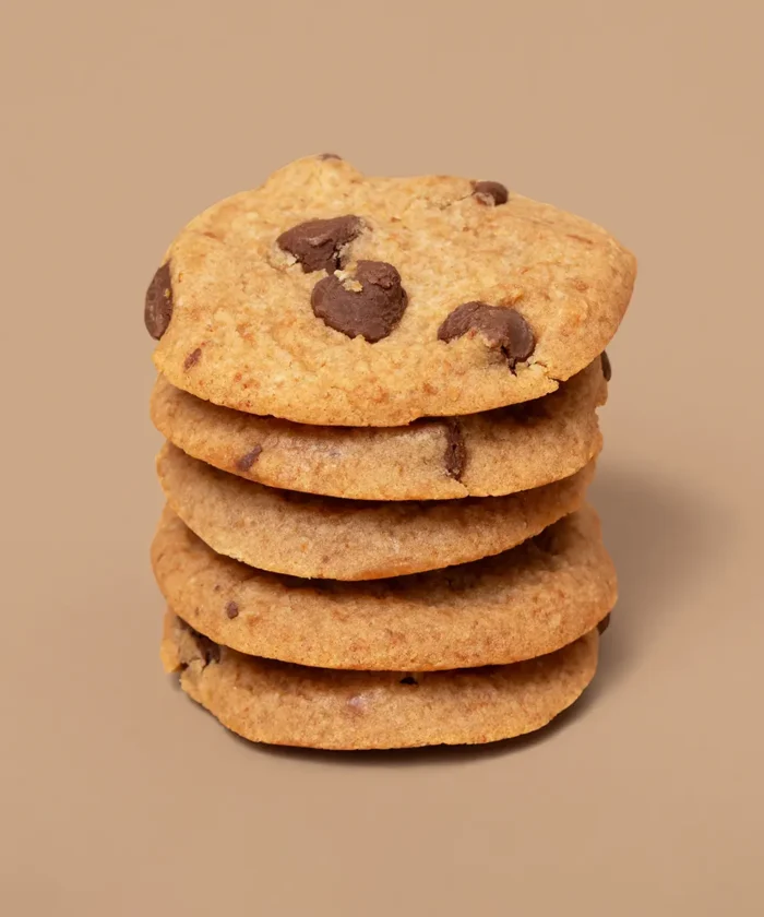 Chewybake Chocolate Chip Cookies stacked